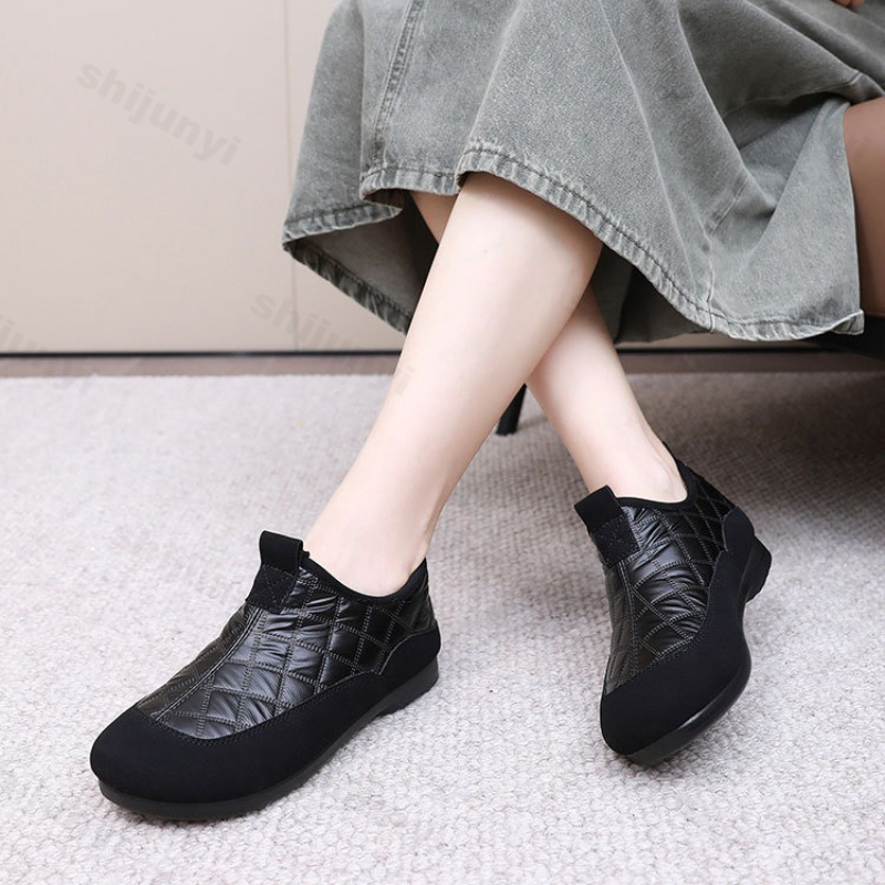 Vintage Outdoor Fashion - Zapatos de algodón sin cordones para
