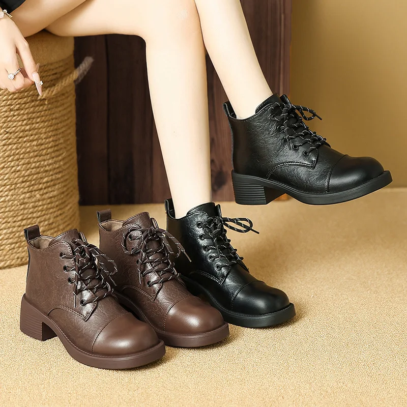 Vintage Outdoor Fashion - Botas cortas para mujer, nueva moda
