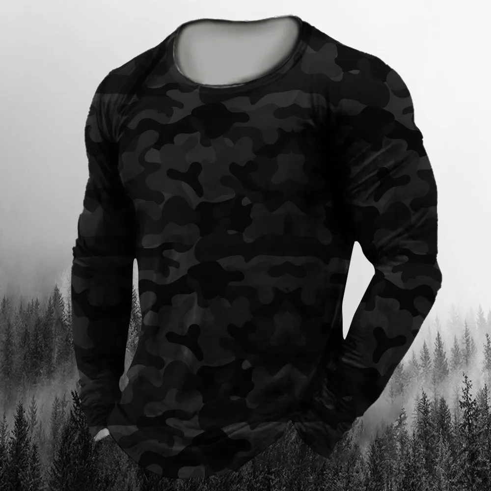 Vintage Outdoor Fashion - Camiseta de manga larga con estampado