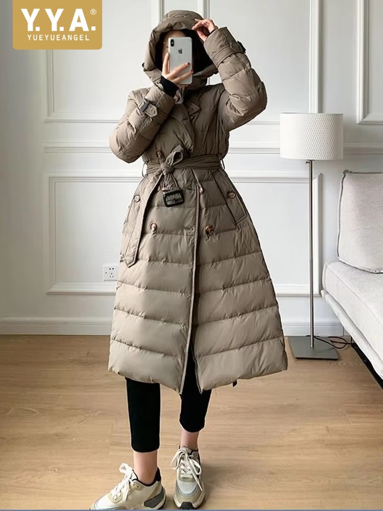 Vintage Windbreaker Nylon - Chaqueta de plumón larga para mujer,