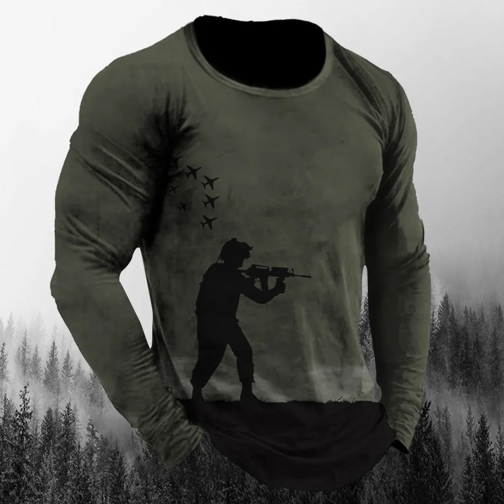 Camiseta de manga larga con es - Vintage Outdoor Fashion reseña y precio
